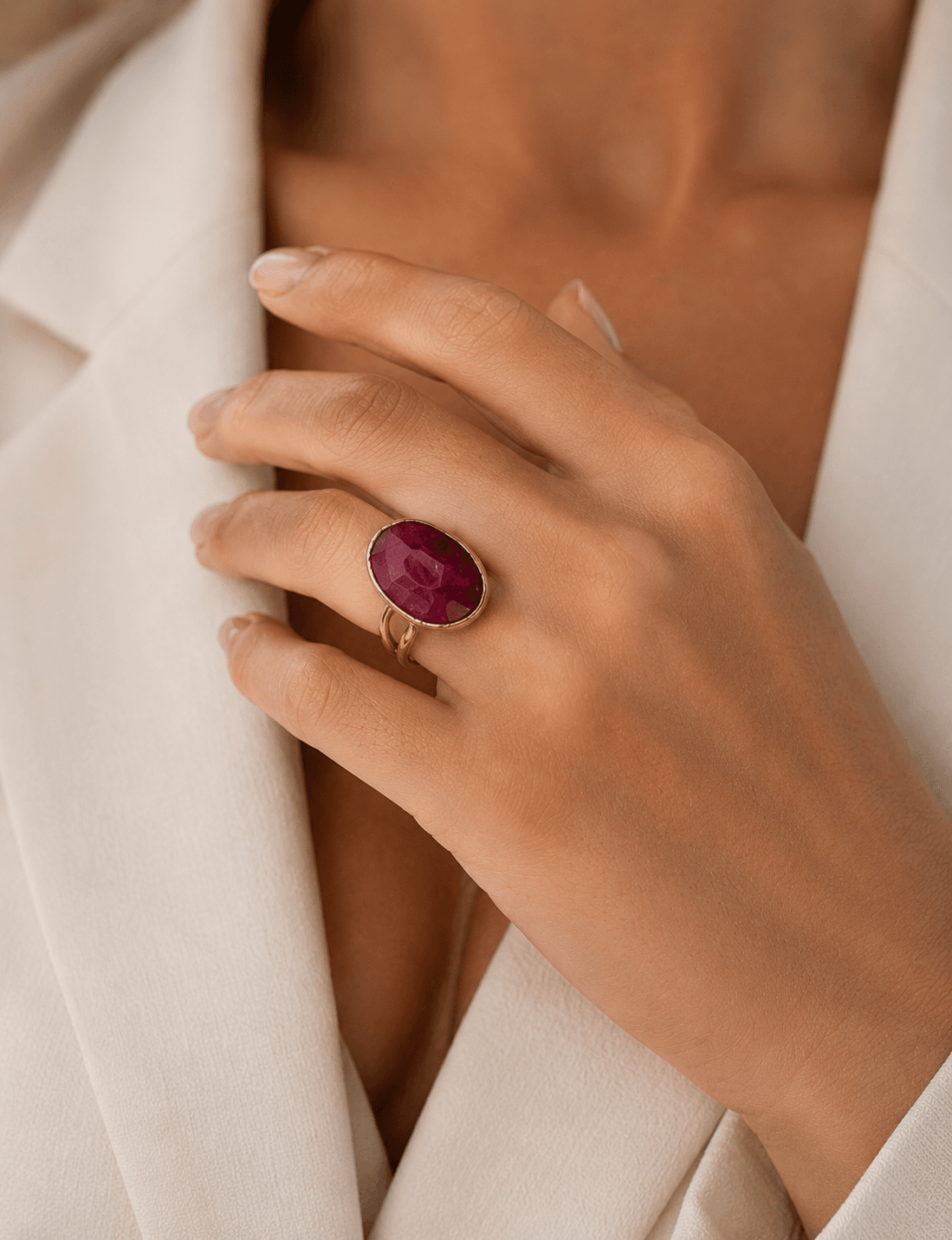 Raw Amber Ring