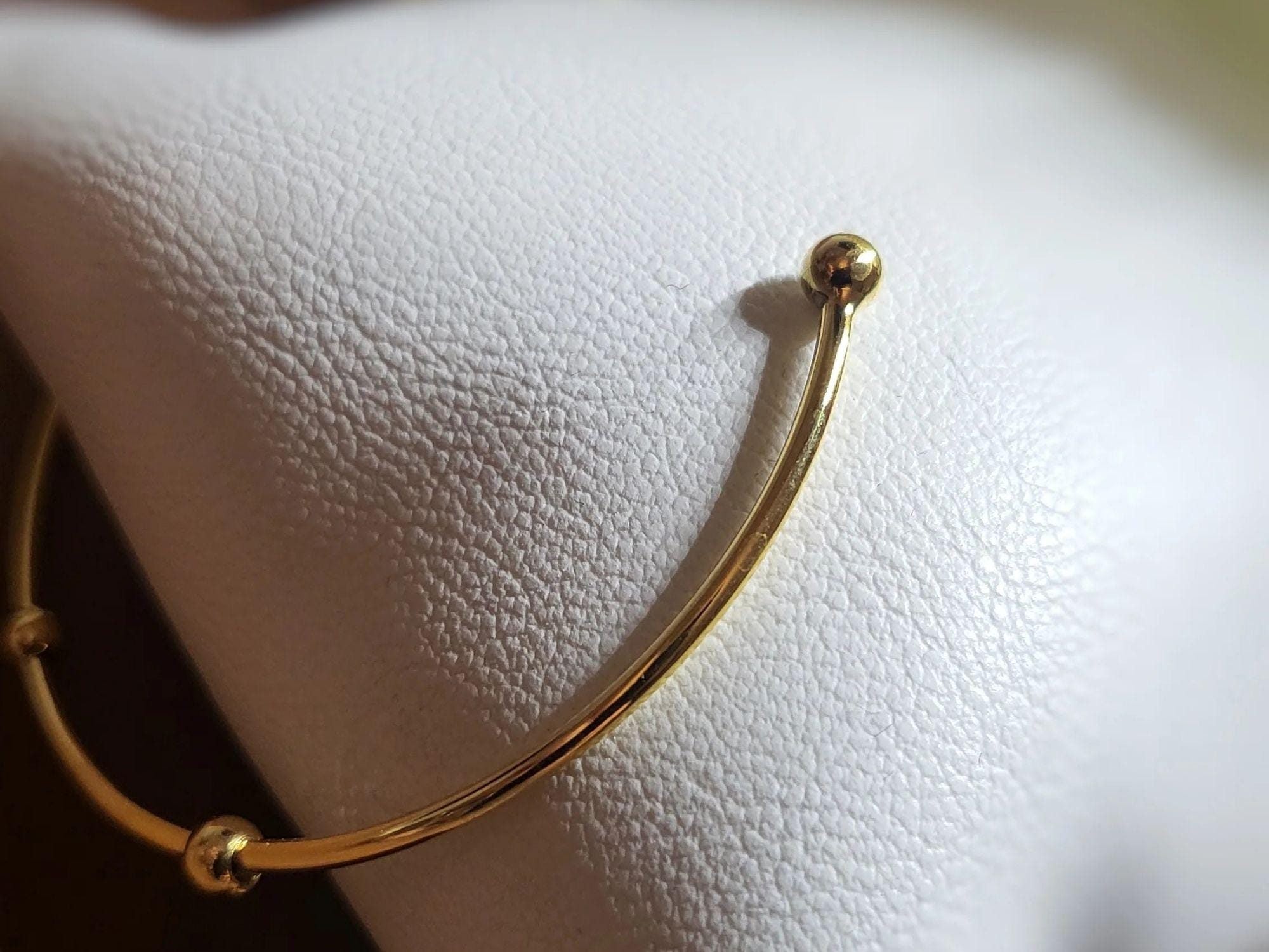 Gold Plated Copper Beaded Bangle
