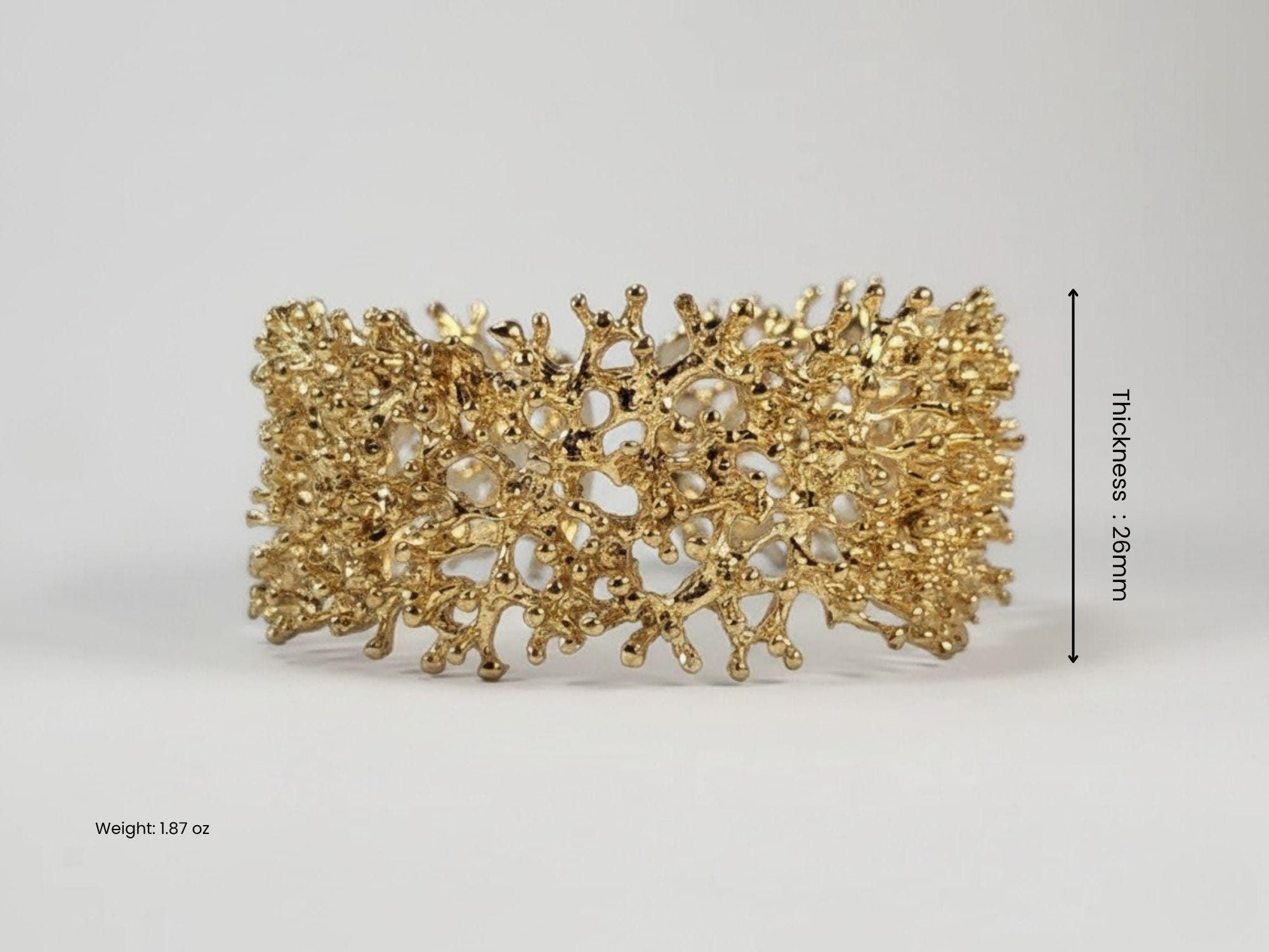 Organic Gold Plated Brass Cuff