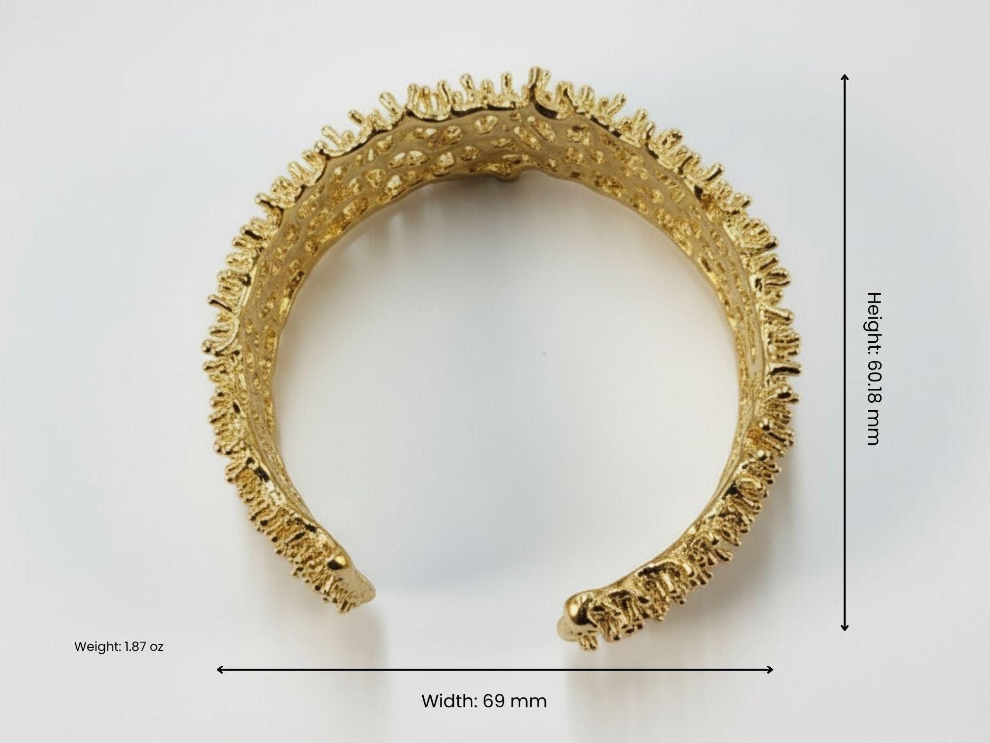 Organic Gold Plated Brass Cuff