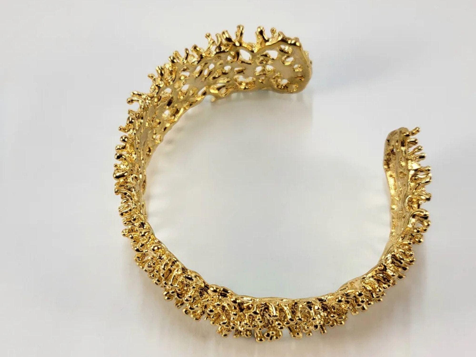 Organic Gold Plated Brass Cuff