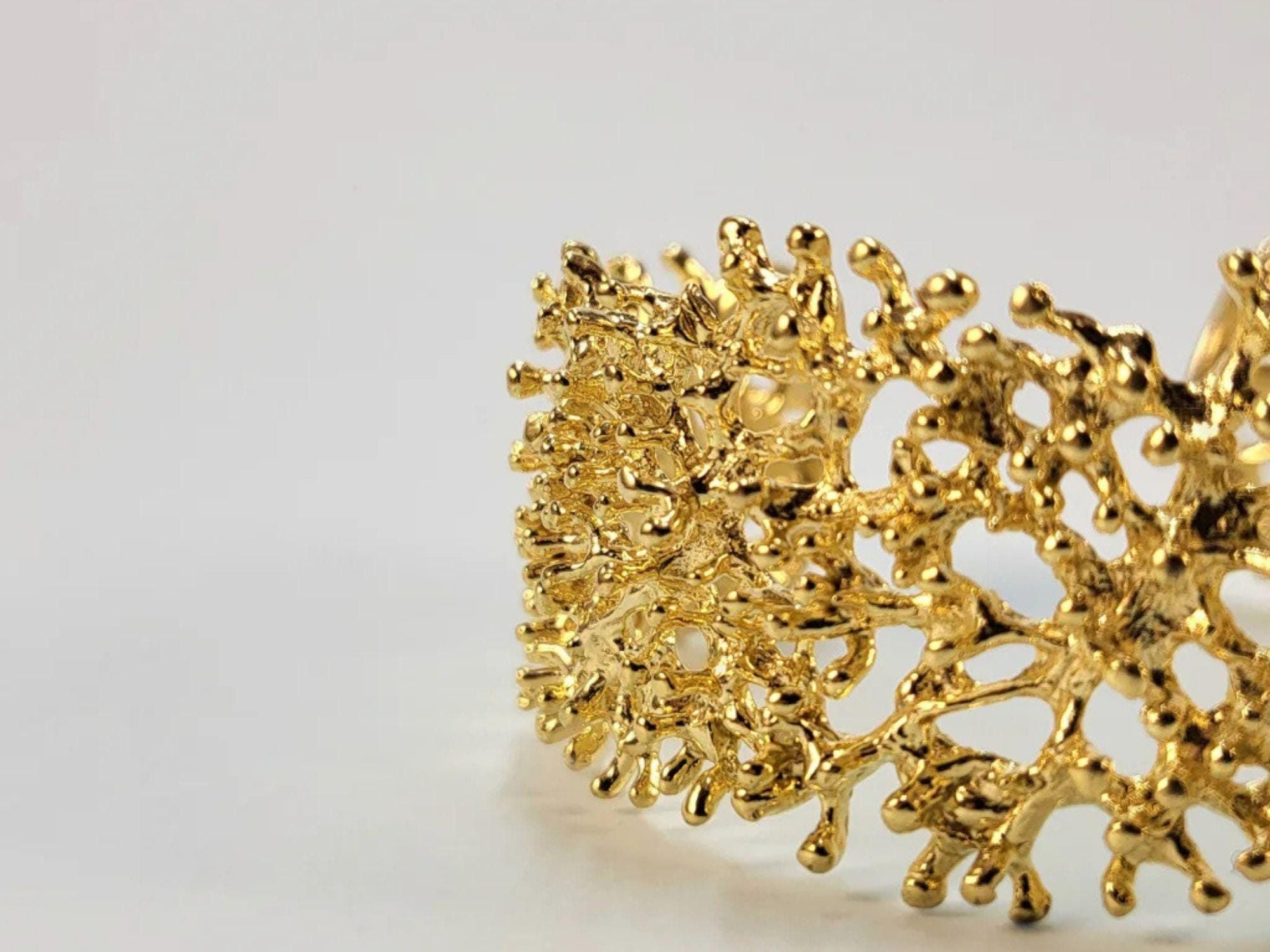 Organic Gold Plated Brass Cuff