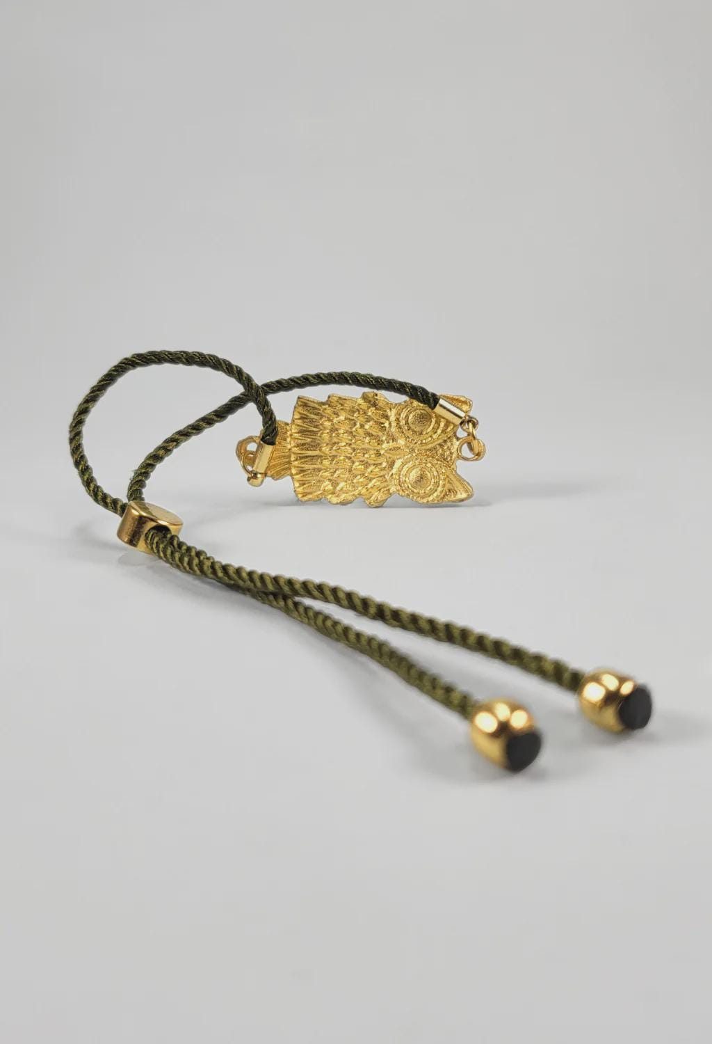 Gold Owl Charm Bracelet
