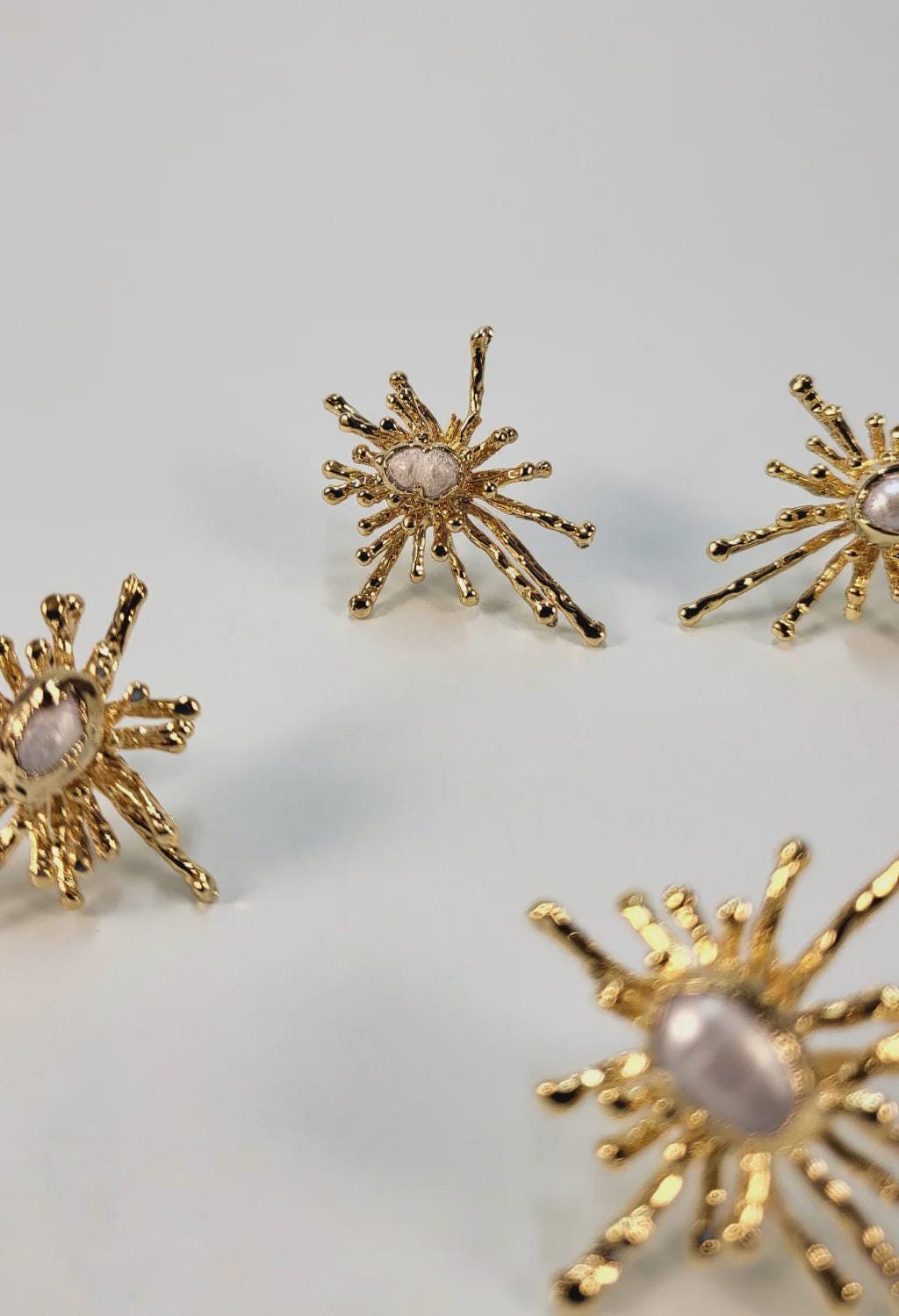 Starburst Pearl Stud Earrings