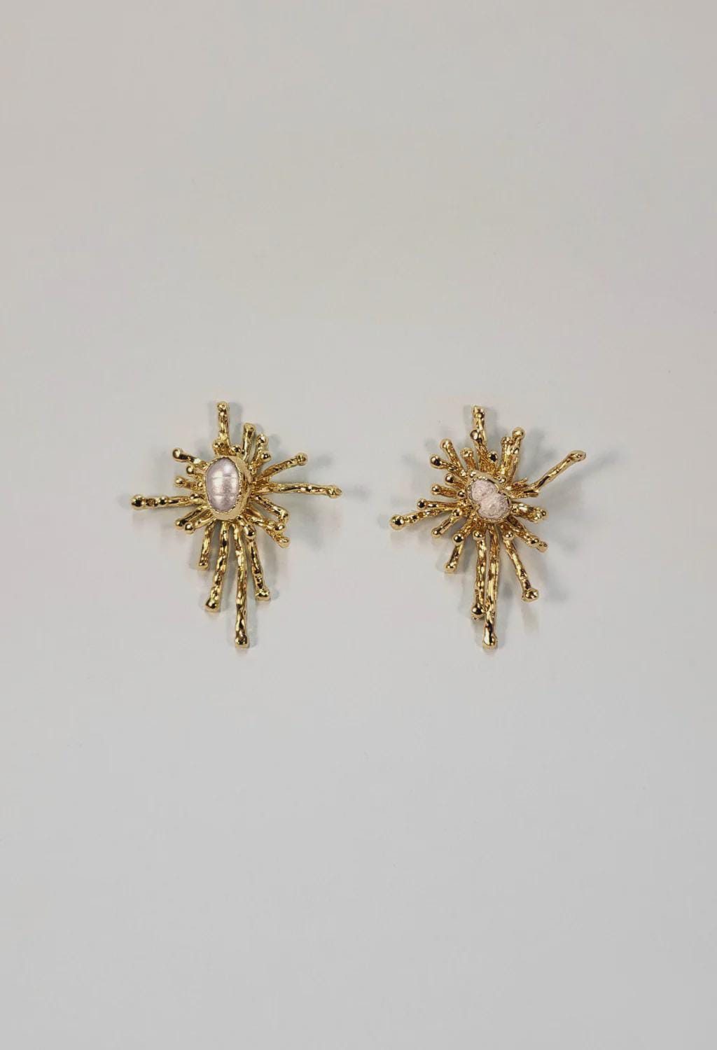 Starburst Pearl Stud Earrings
