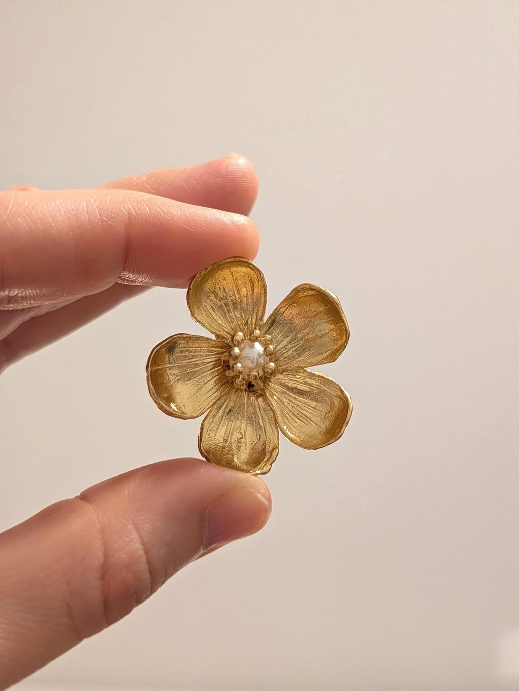 Gold Flower Stud Earrings