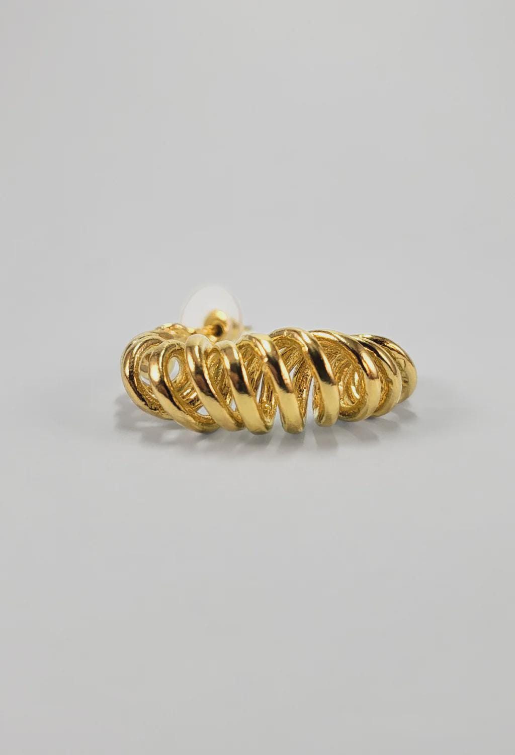Twisted Rope Gold Hoop Earrings