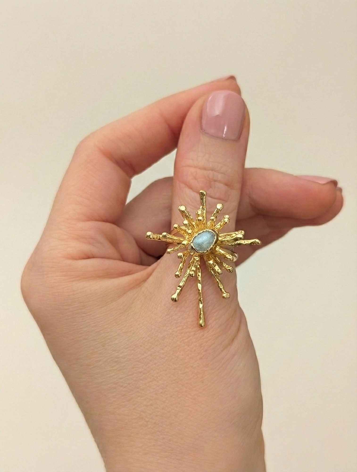 Sunburst Pearl Ring