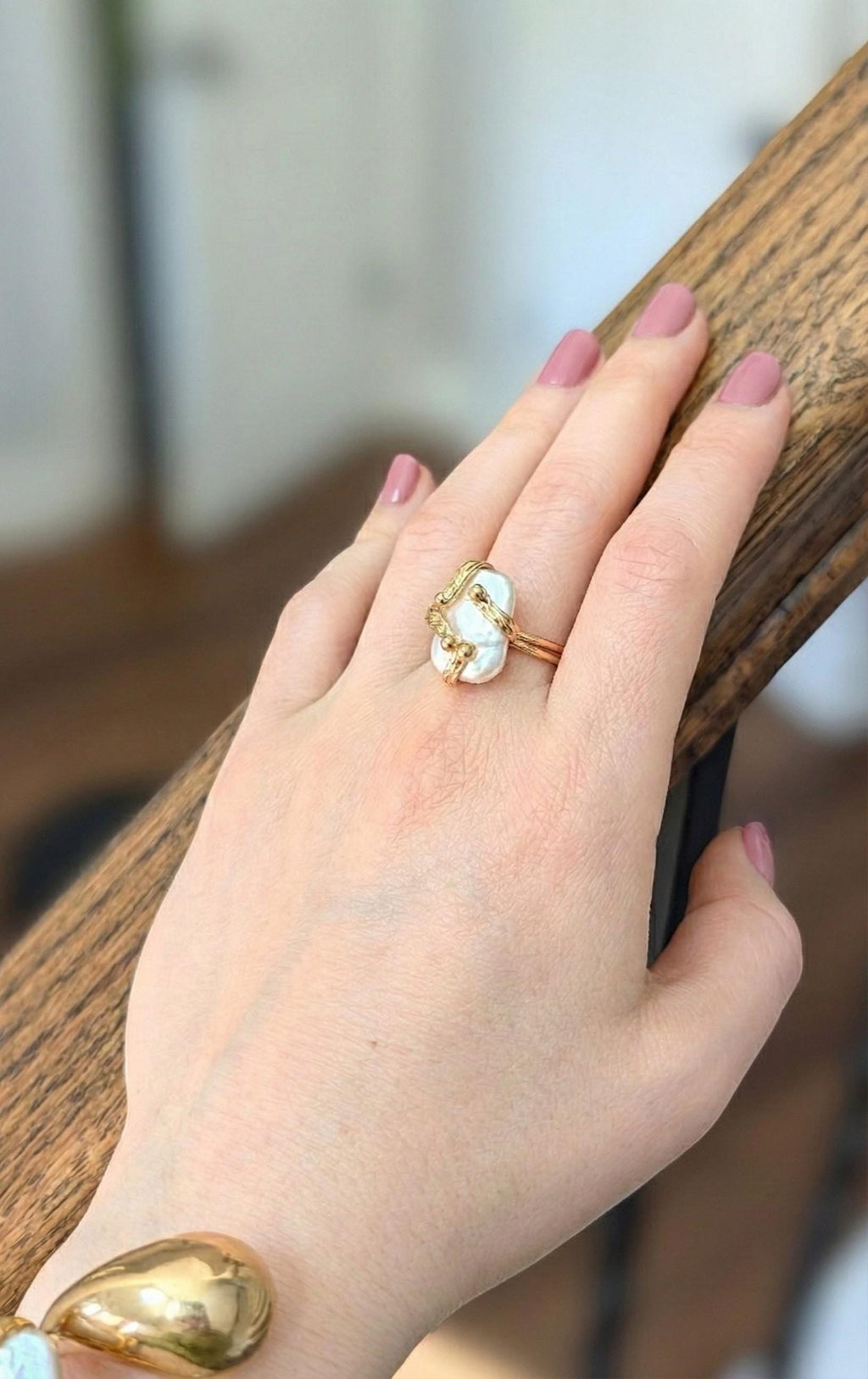 Baroque Pearl Ring