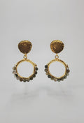 Beaded Natural Stone Drop Earrings