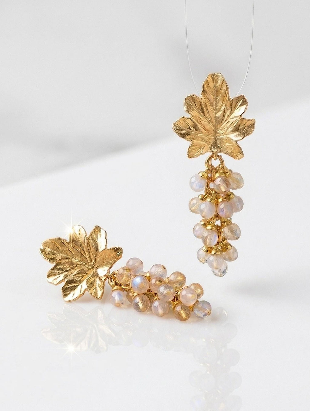 Grape Cluster Gemstone Earrings
