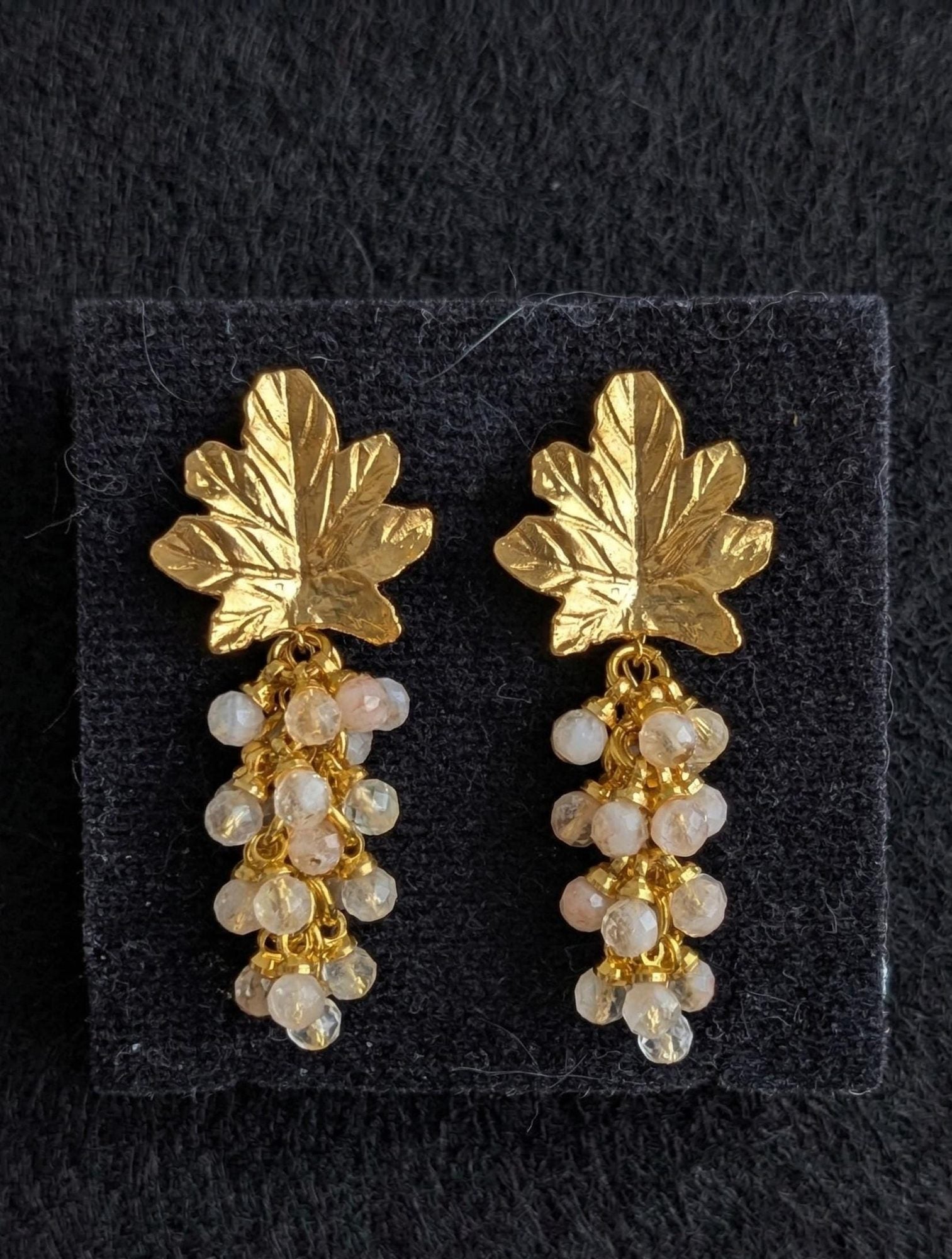 Grape Cluster Gemstone Earrings
