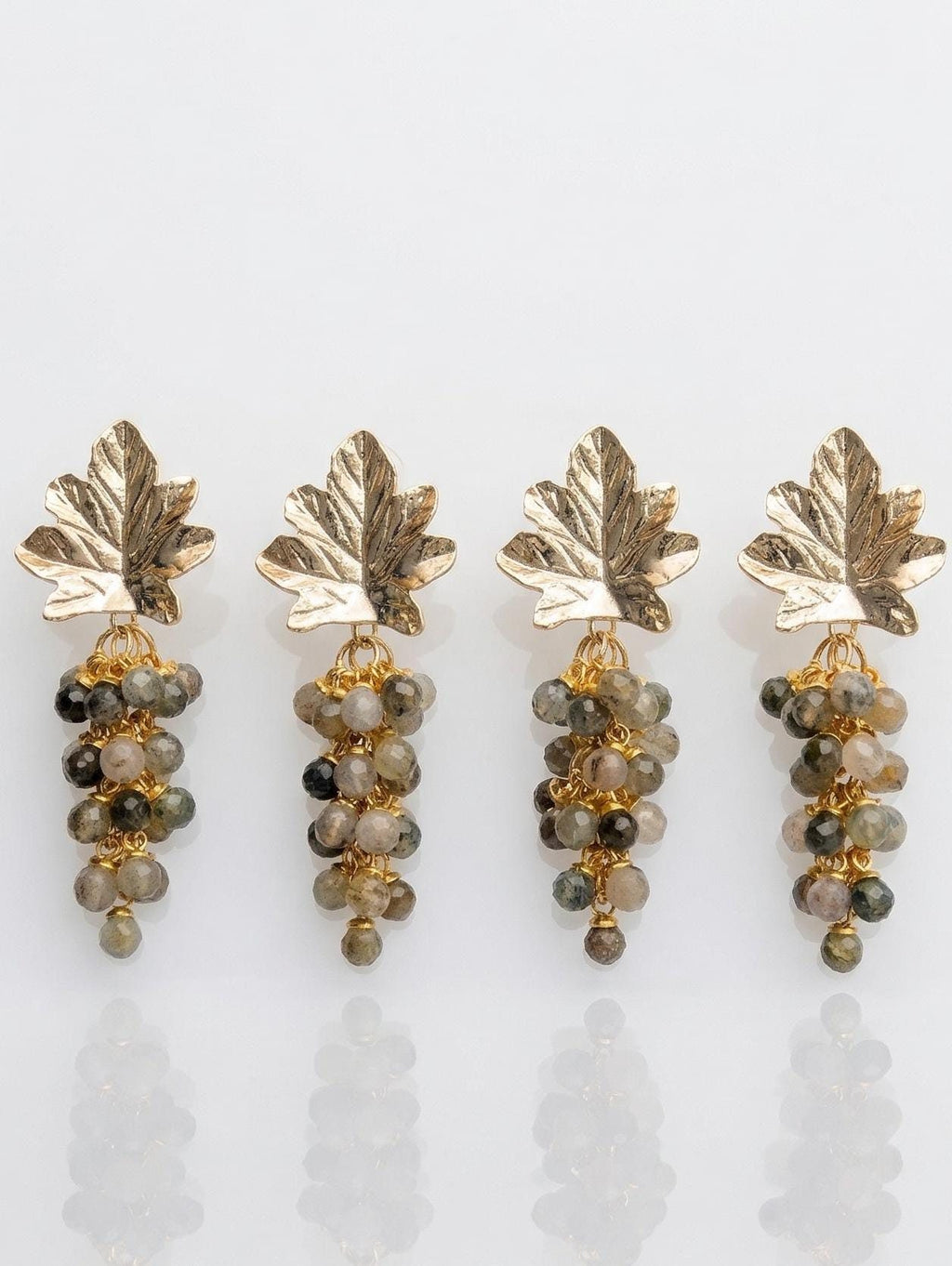 Grape Cluster Gemstone Earrings