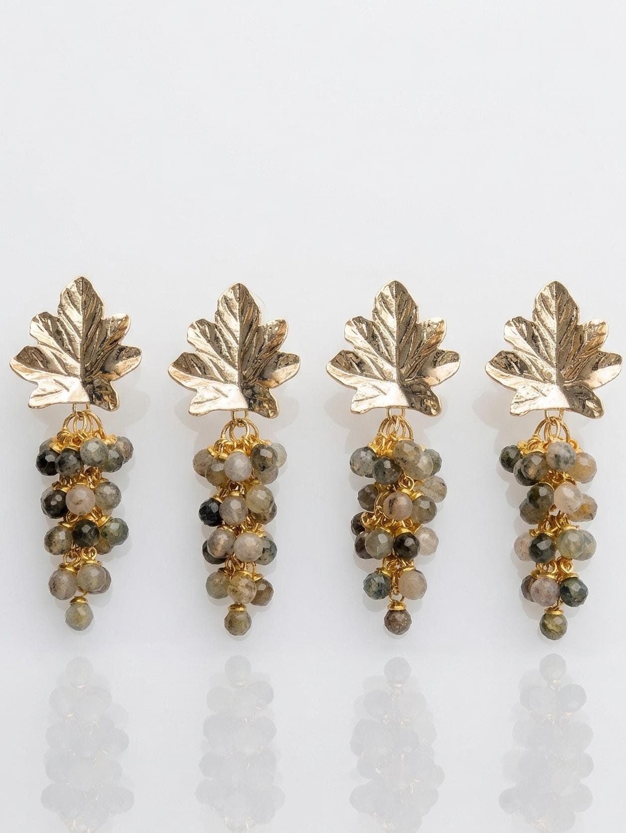 Grape Cluster Gemstone Earrings