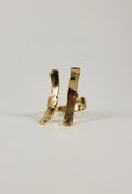 Hammered Gold Statement Ring