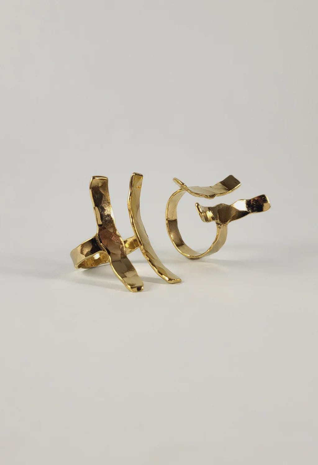 Hammered Gold Statement Ring