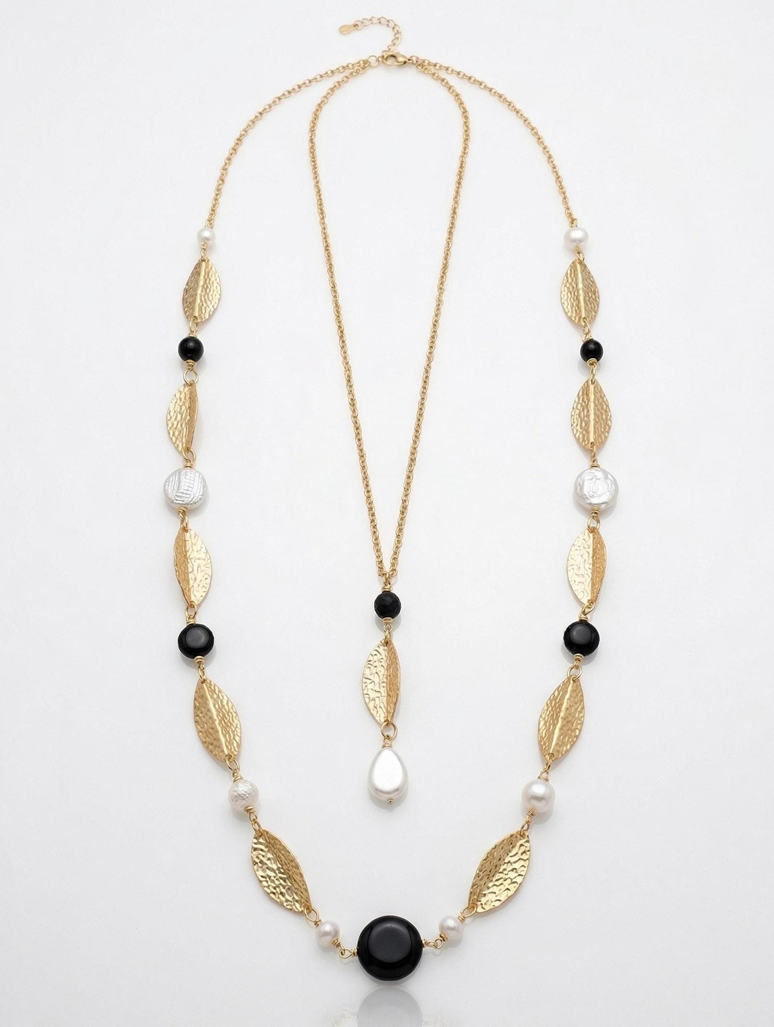 Hammered Gold Leaf Necklace