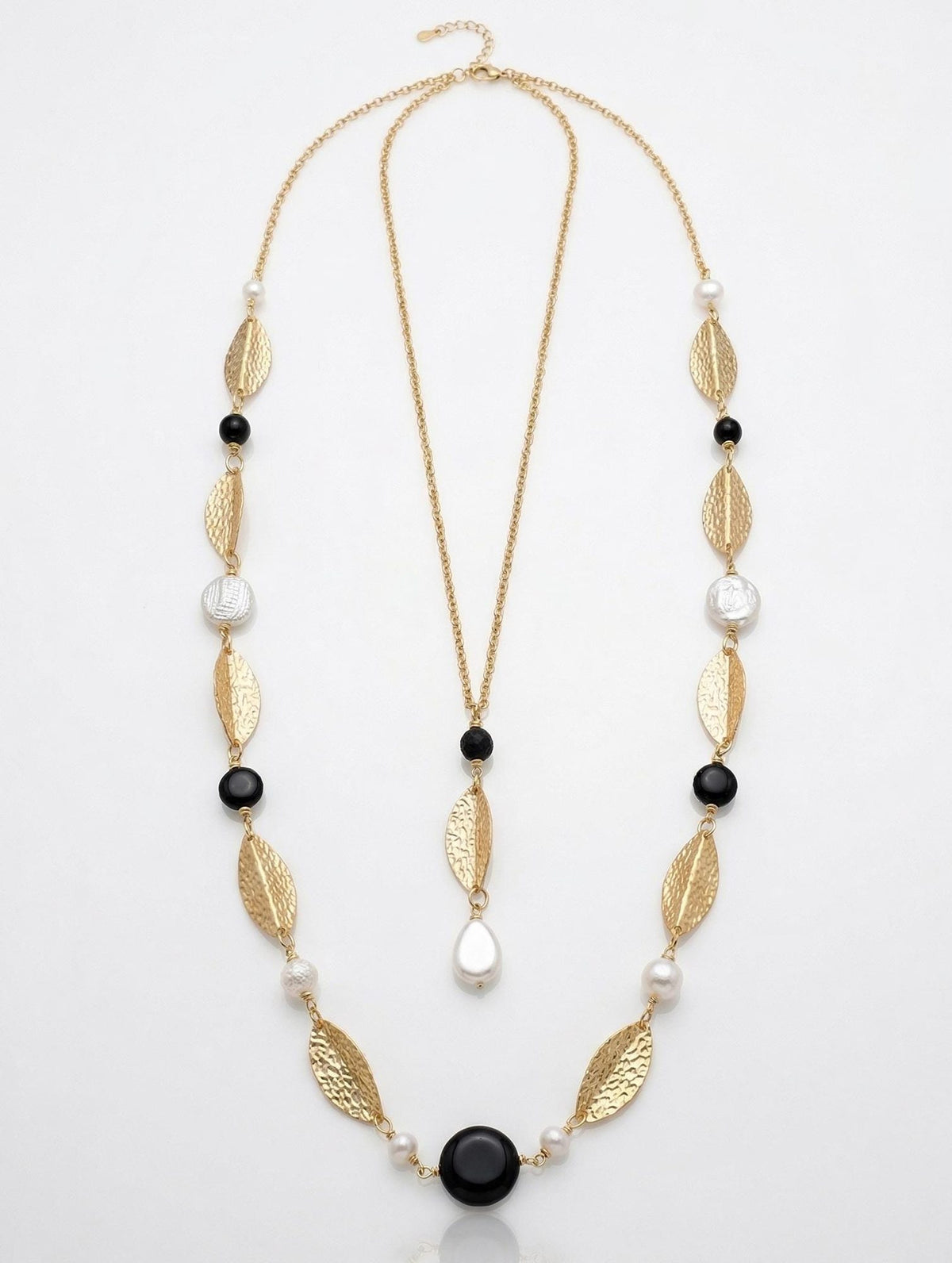 Hammered Gold Leaf Necklace
