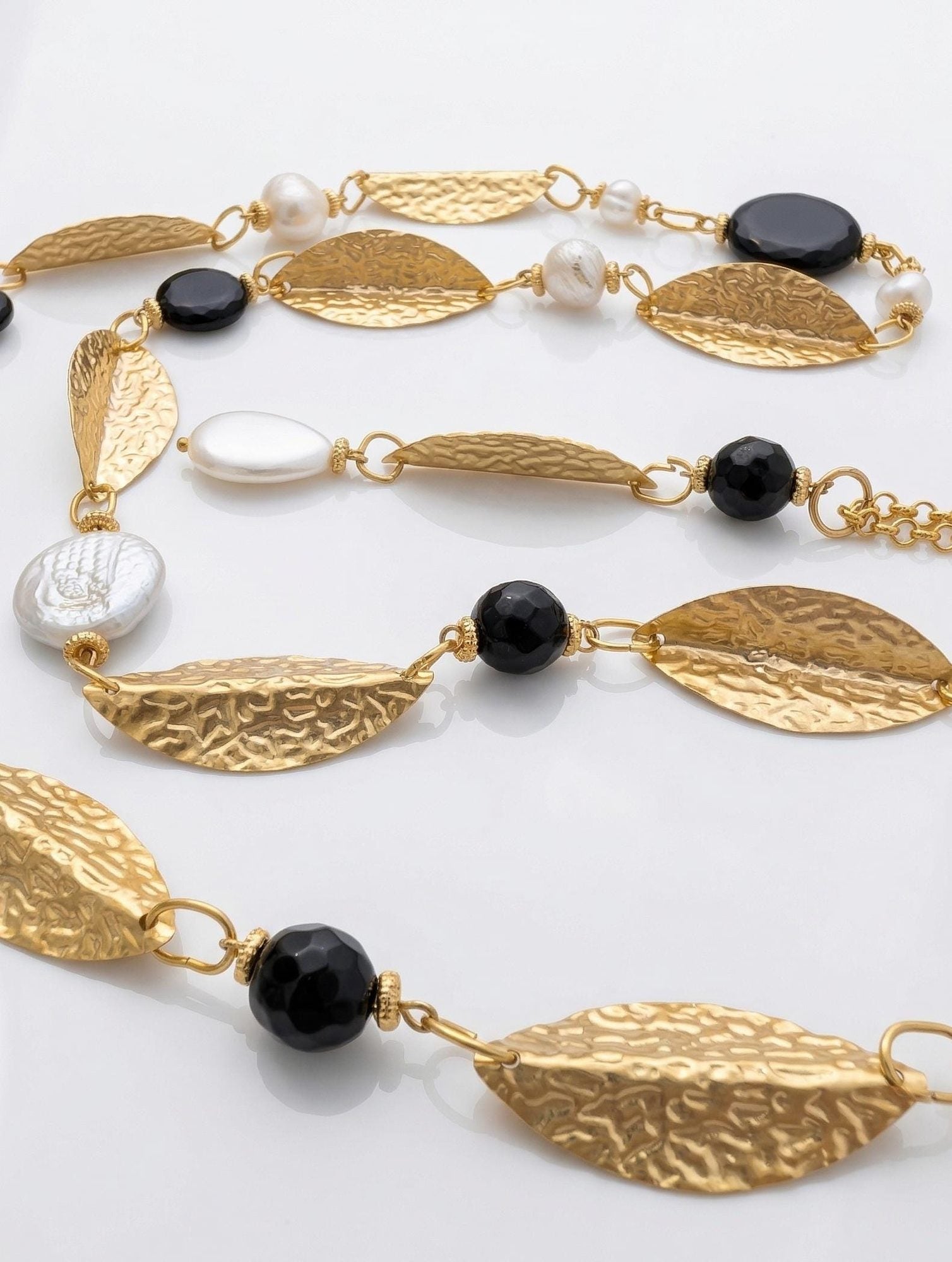 Hammered Gold Leaf Necklace
