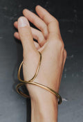 Open Geometric Gold Cuff