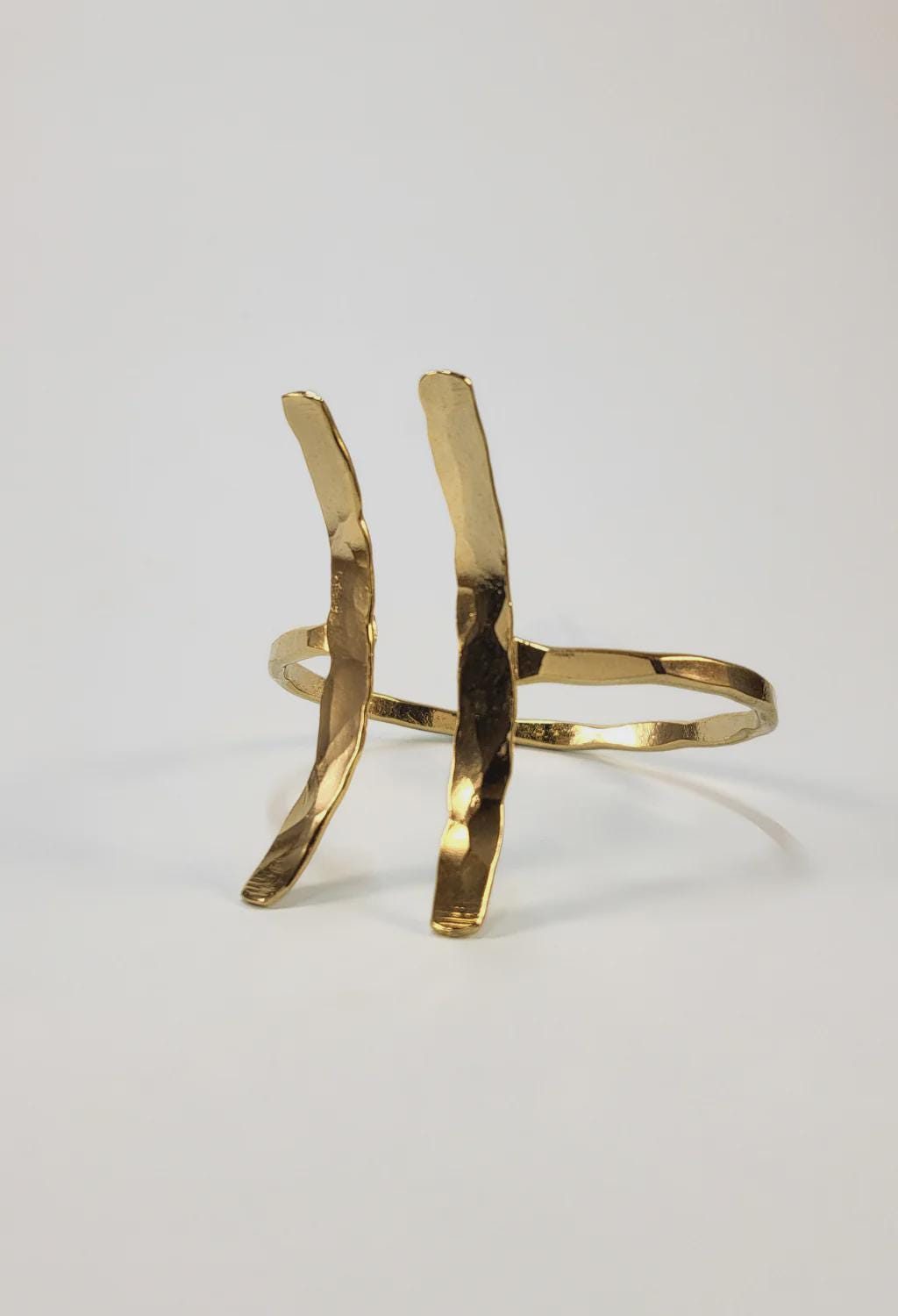 Hammered Gold Cuff Bracelet