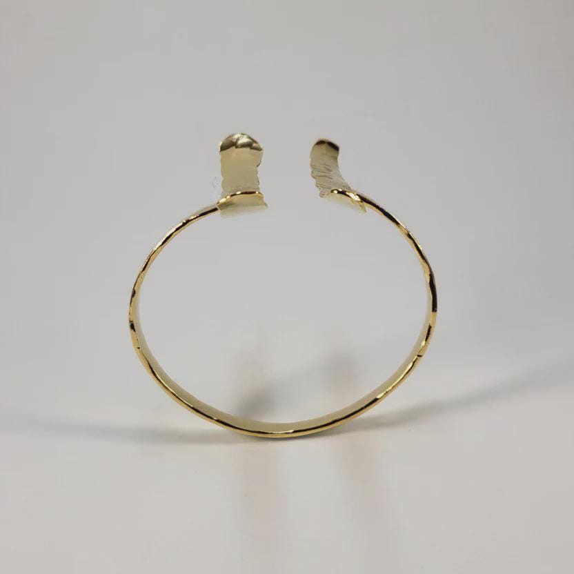 Hammered Gold Cuff Bracelet