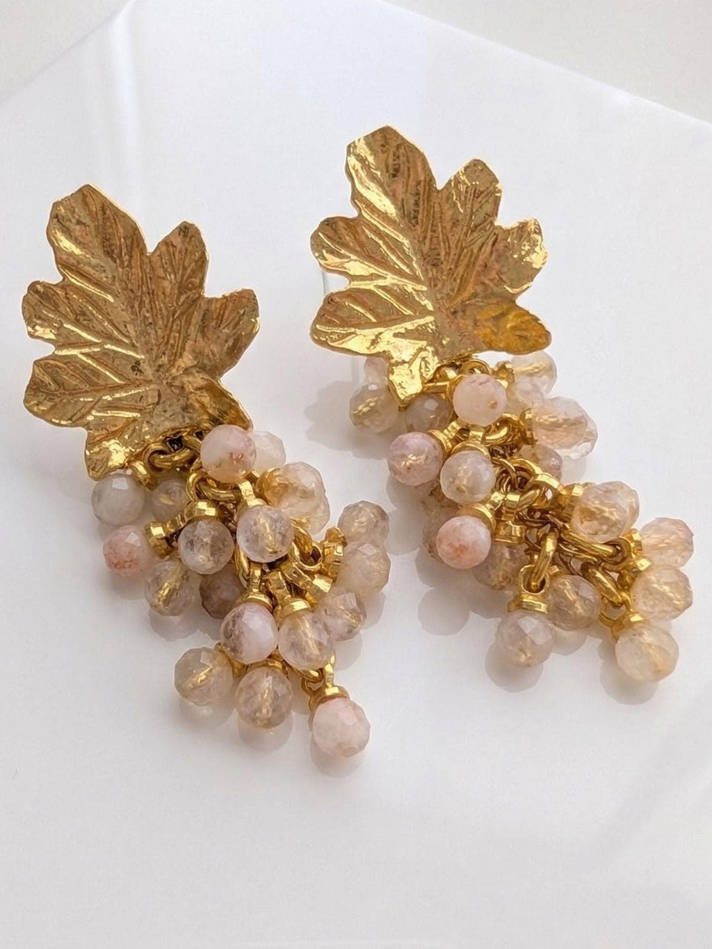 Grape Cluster Gemstone Earrings