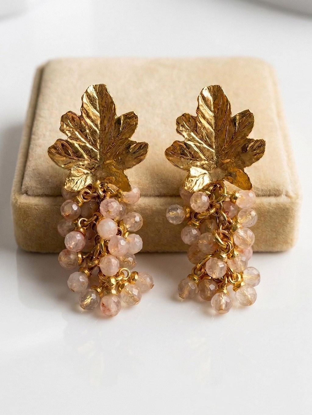 Grape Cluster Gemstone Earrings
