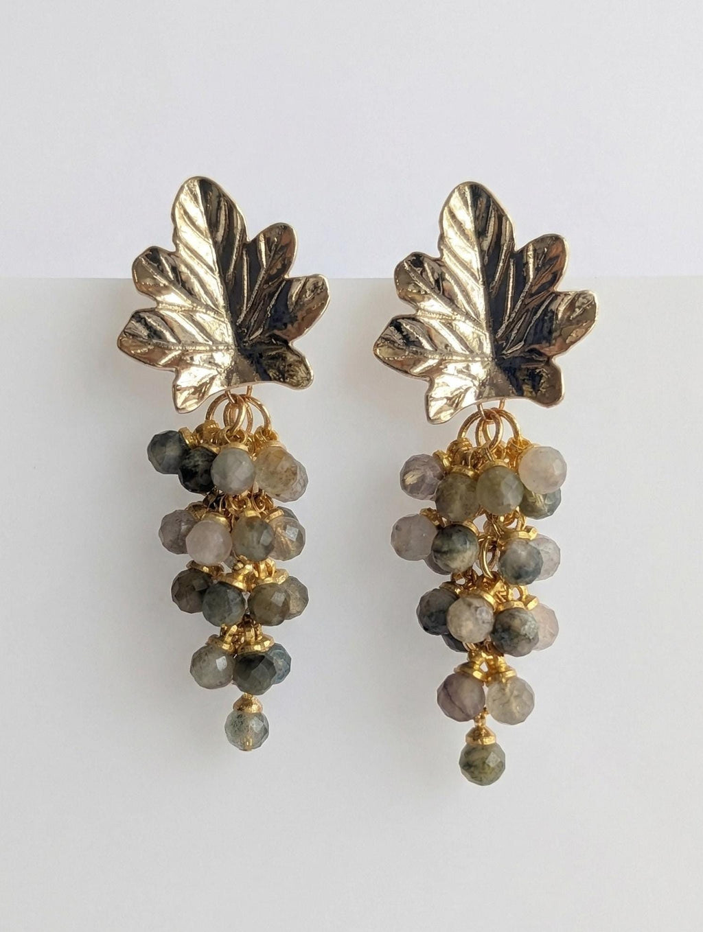 Grape Cluster Gemstone Earrings