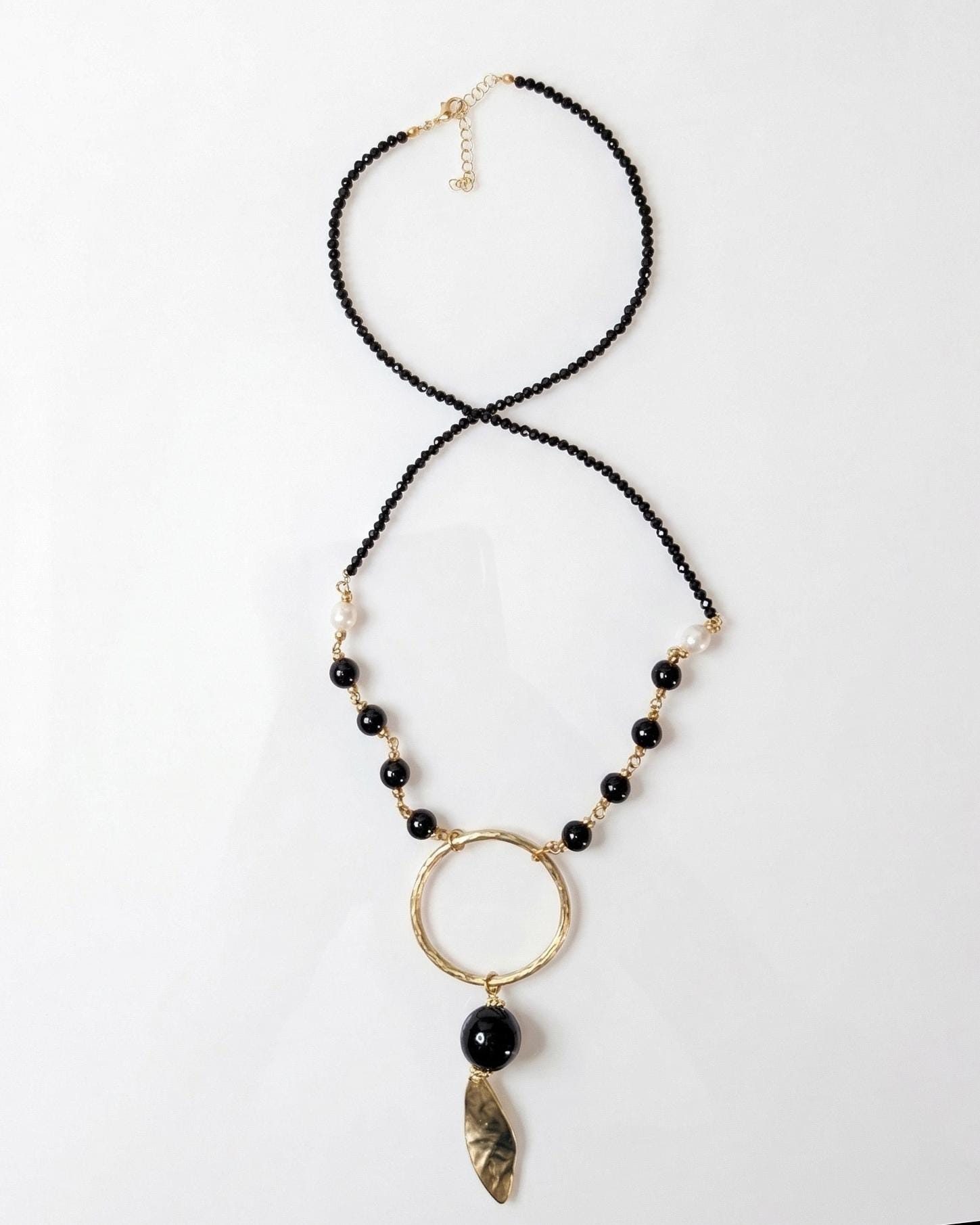 Boho Gold Ring Necklace