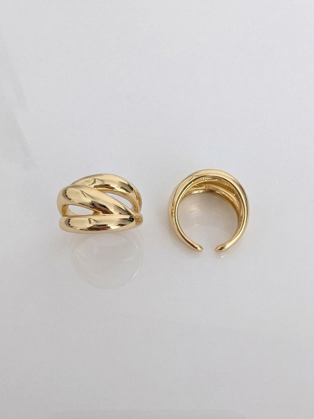 High-Polish Multi-Row Statement Ring
