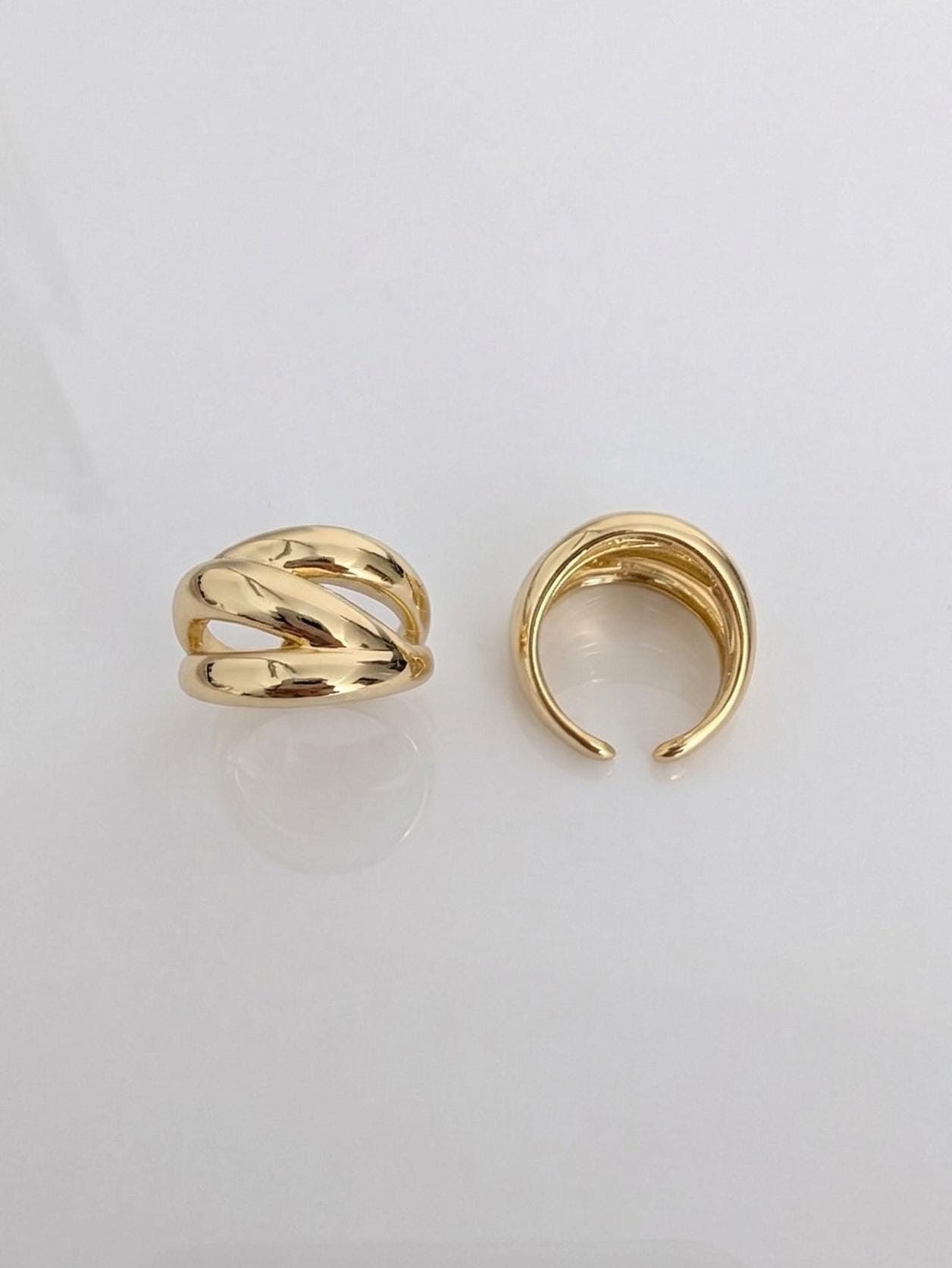 High-Polish Multi-Row Statement Ring