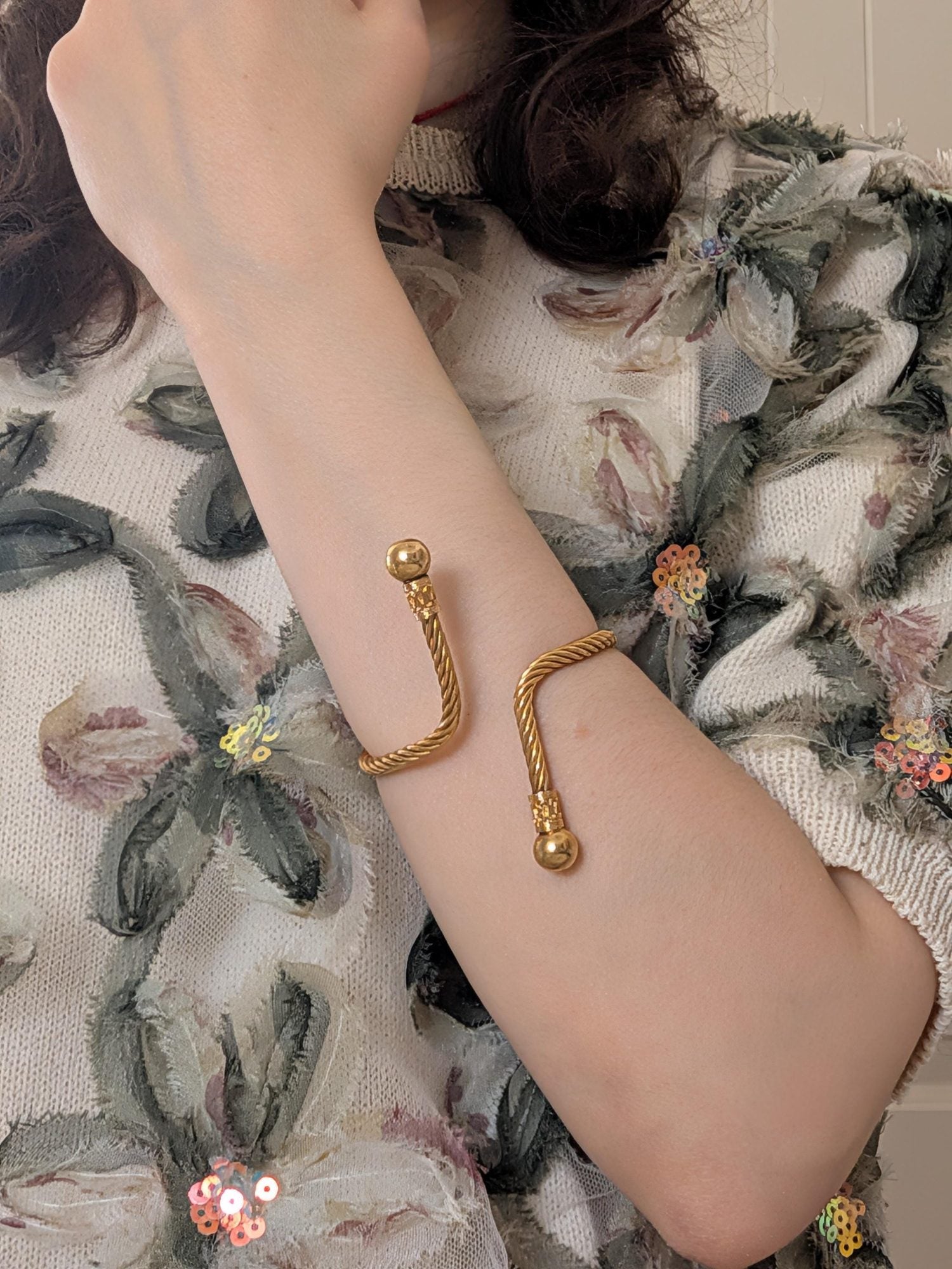 Stretch Gold Bangle Bracelet