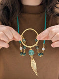 Boho Gold Ring Necklace