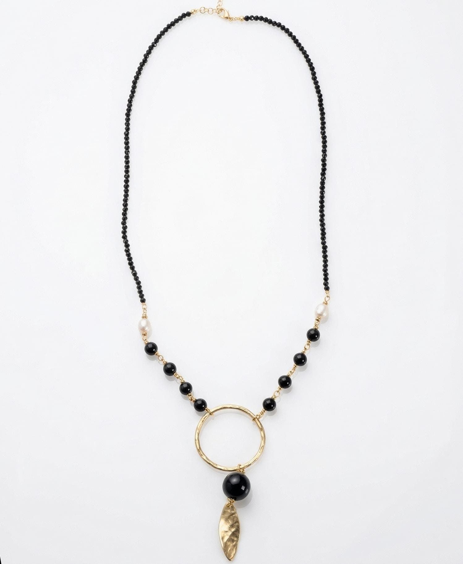 Boho Gold Ring Necklace