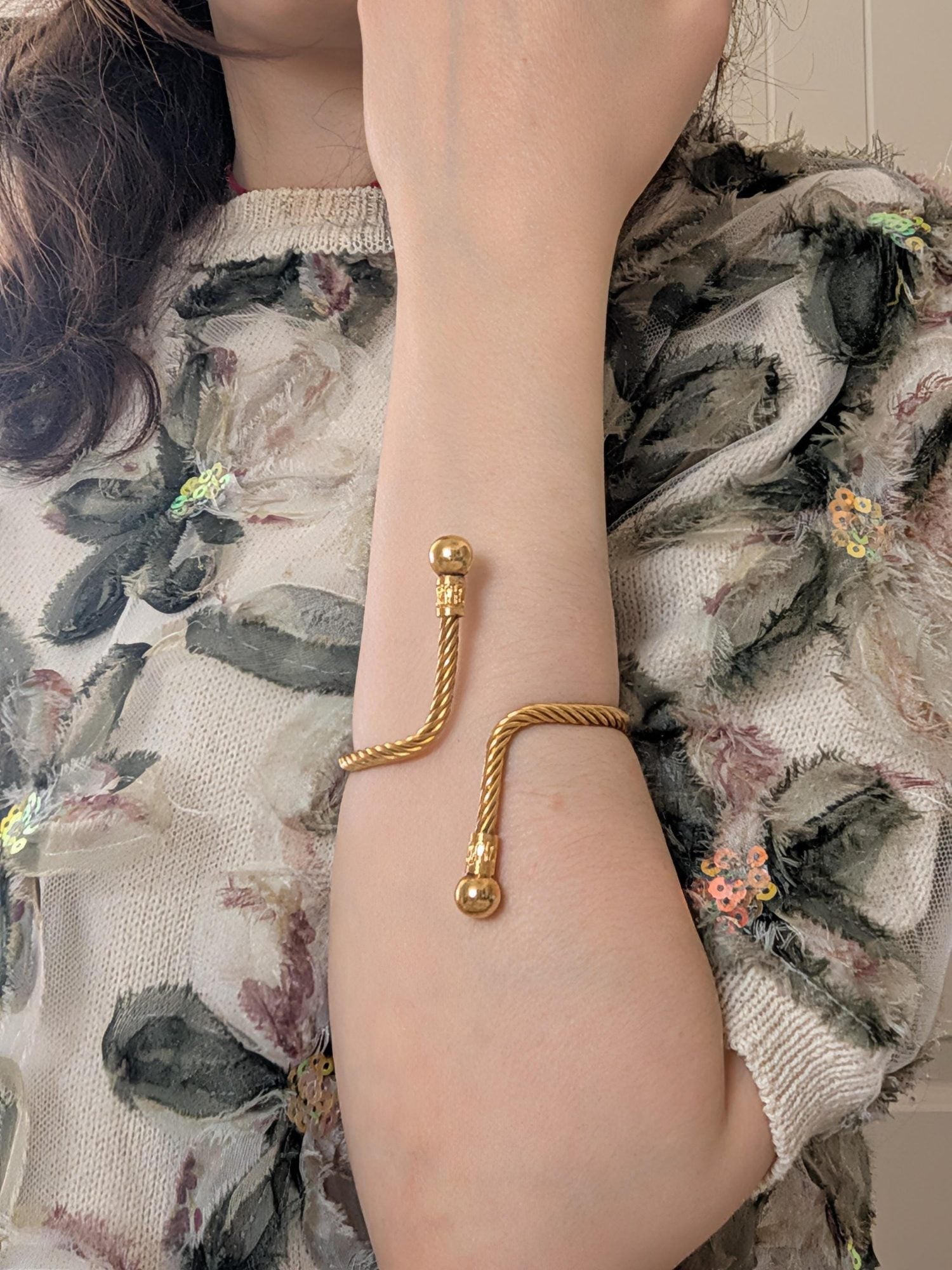 Stretch Gold Bangle Bracelet