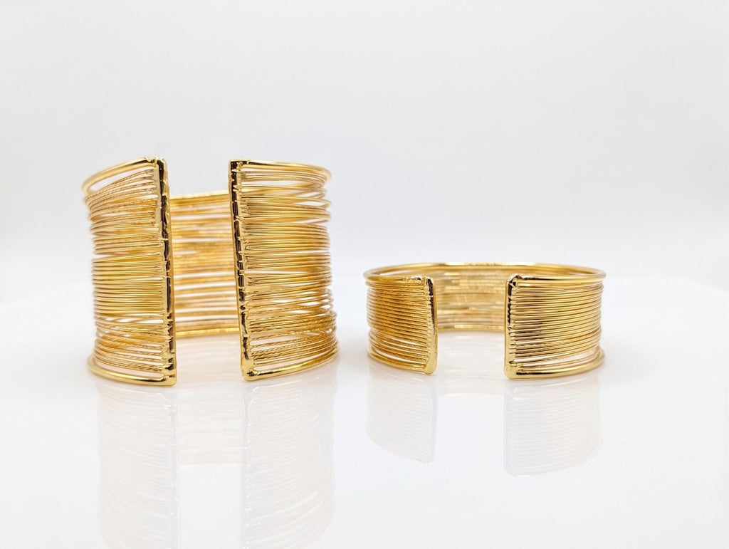 Gold Plated Wire Cuff Bracelet