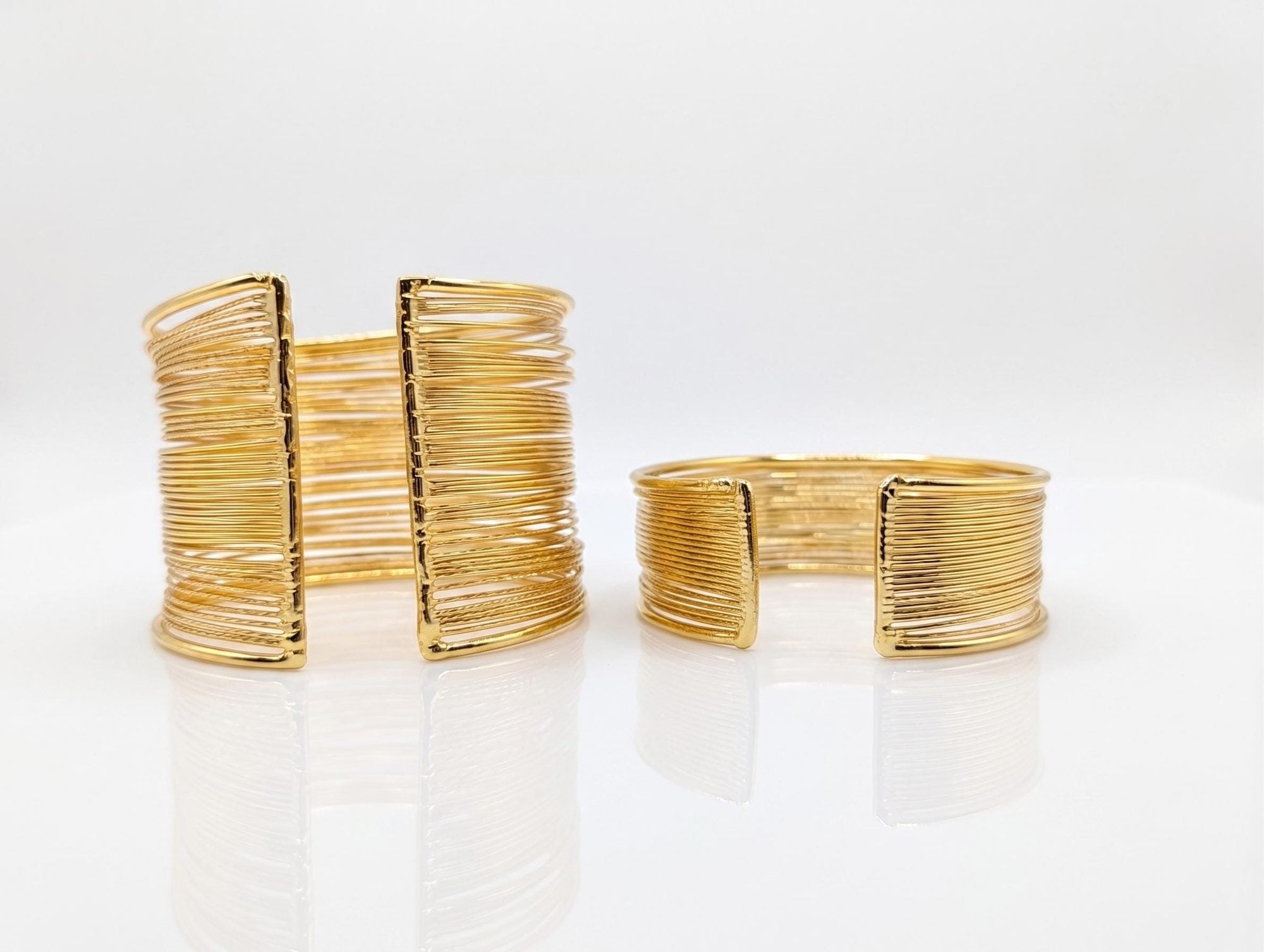 Gold Plated Wire Cuff Bracelet