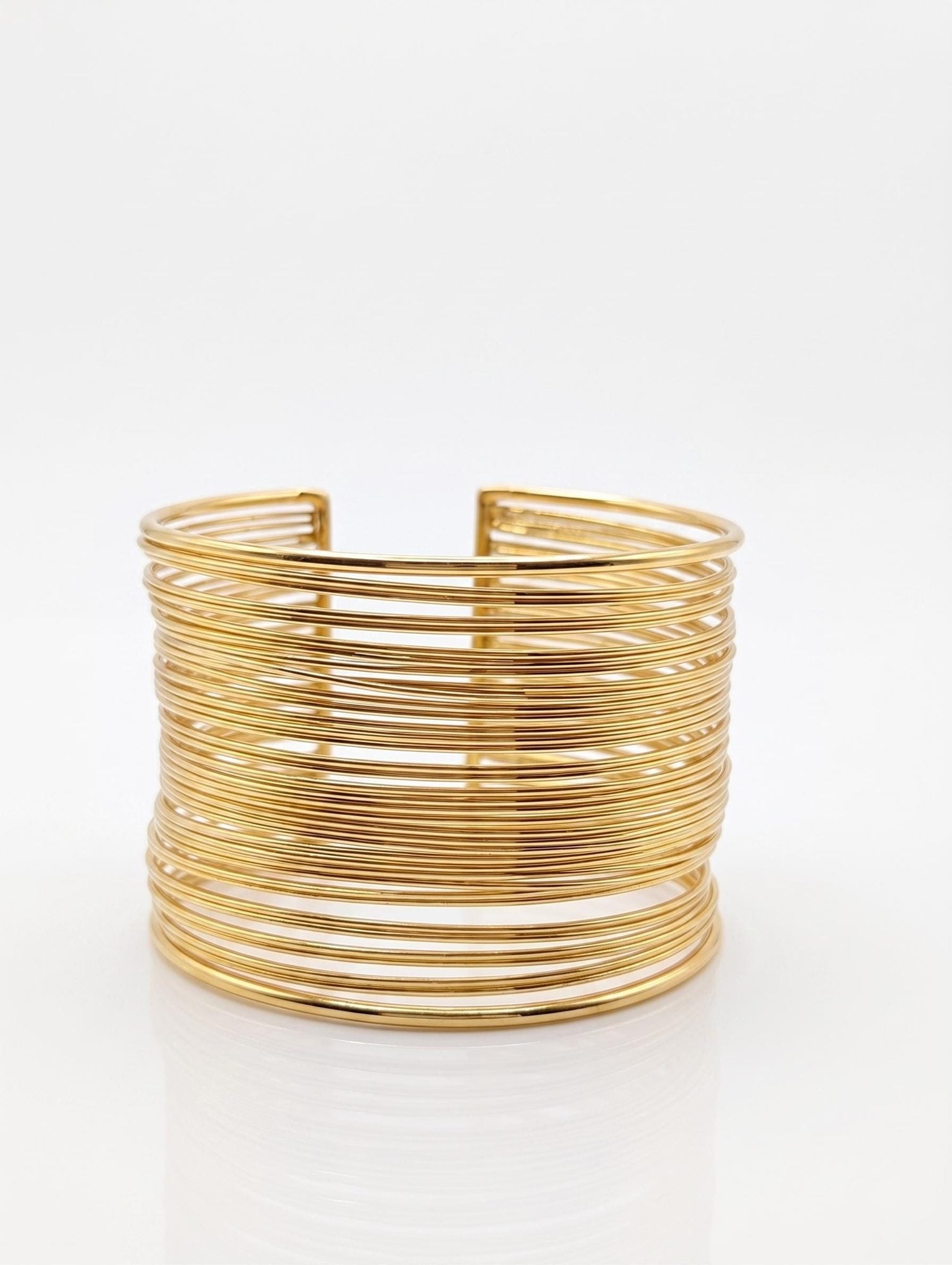Gold Plated Wire Cuff Bracelet