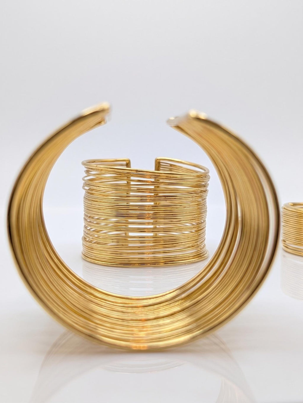 Gold Plated Wire Cuff Bracelet