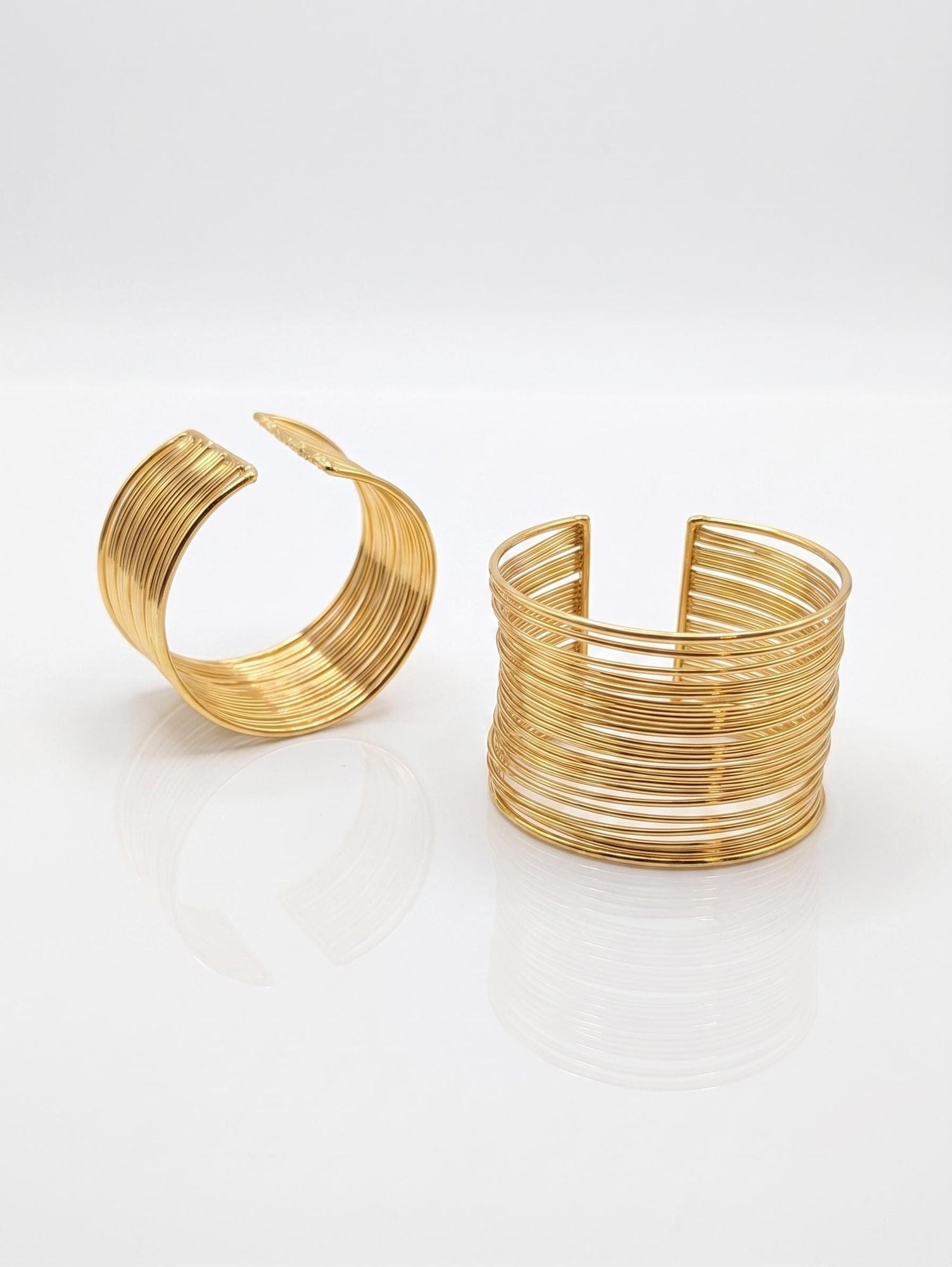 Gold Plated Wire Cuff Bracelet
