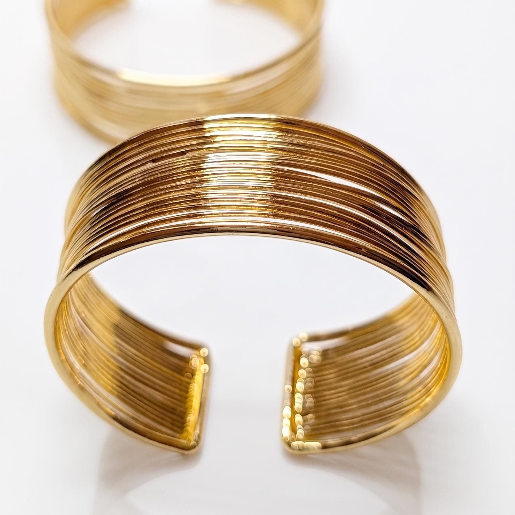 Gold Plated Wire Cuff Bracelet