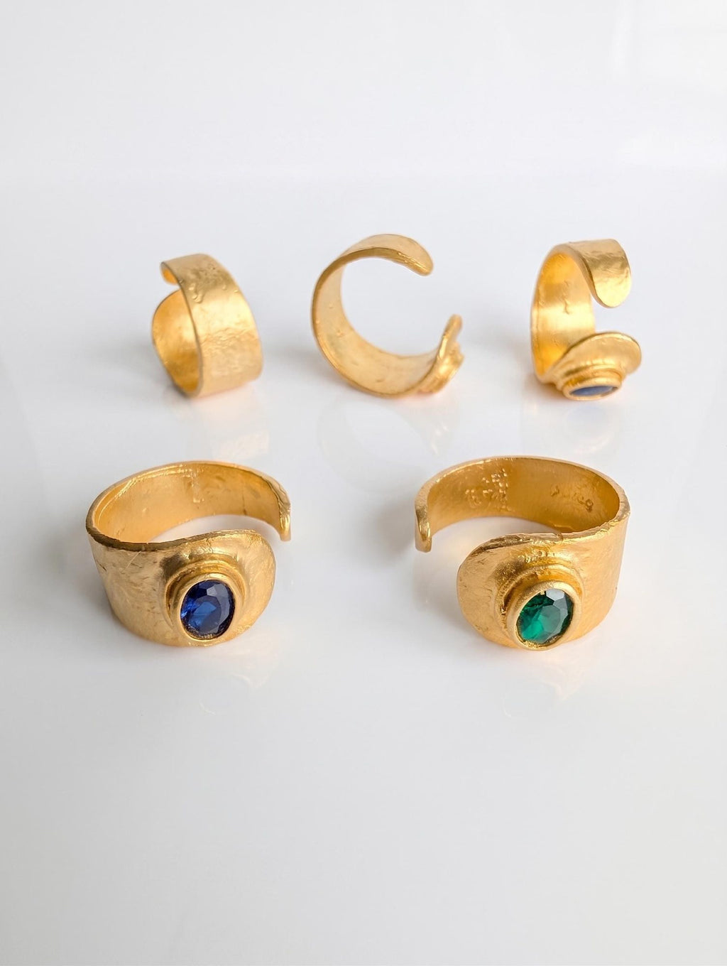 Hammered Gold Stacking Rings