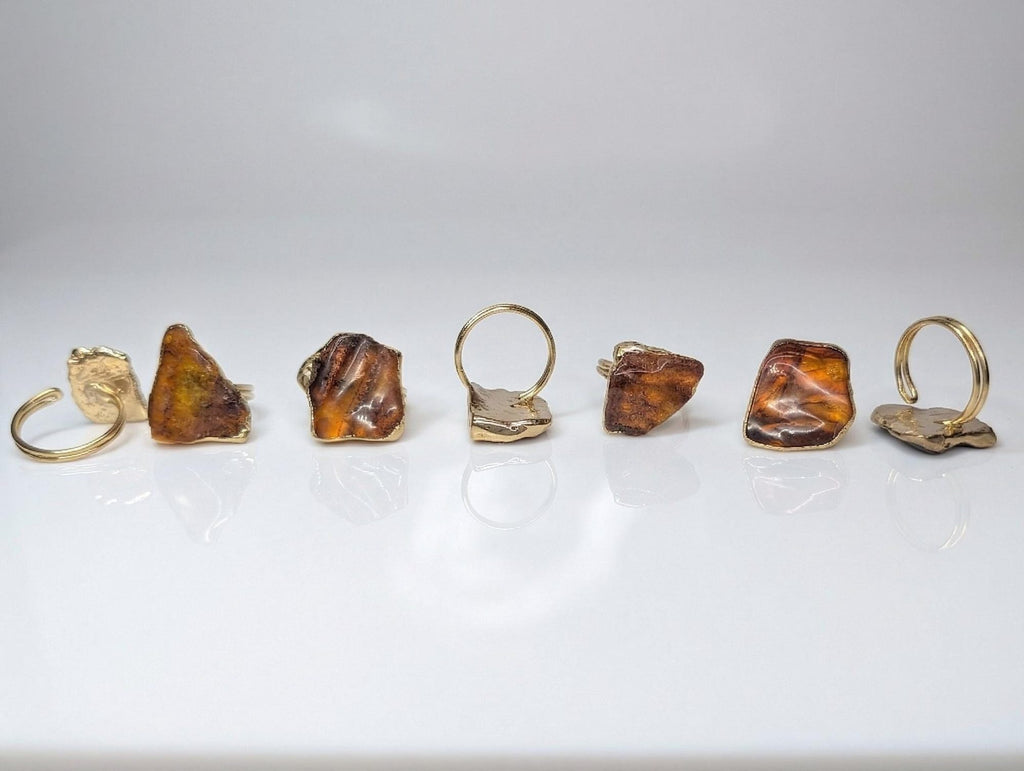 Raw Amber Ring