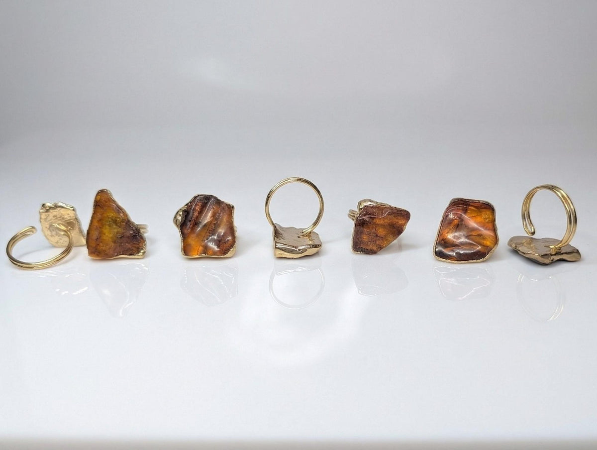Raw Amber Ring