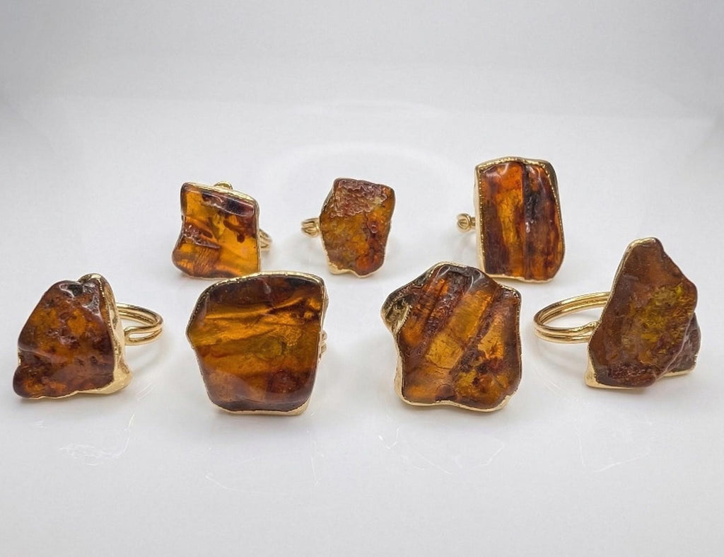 Raw Amber Ring