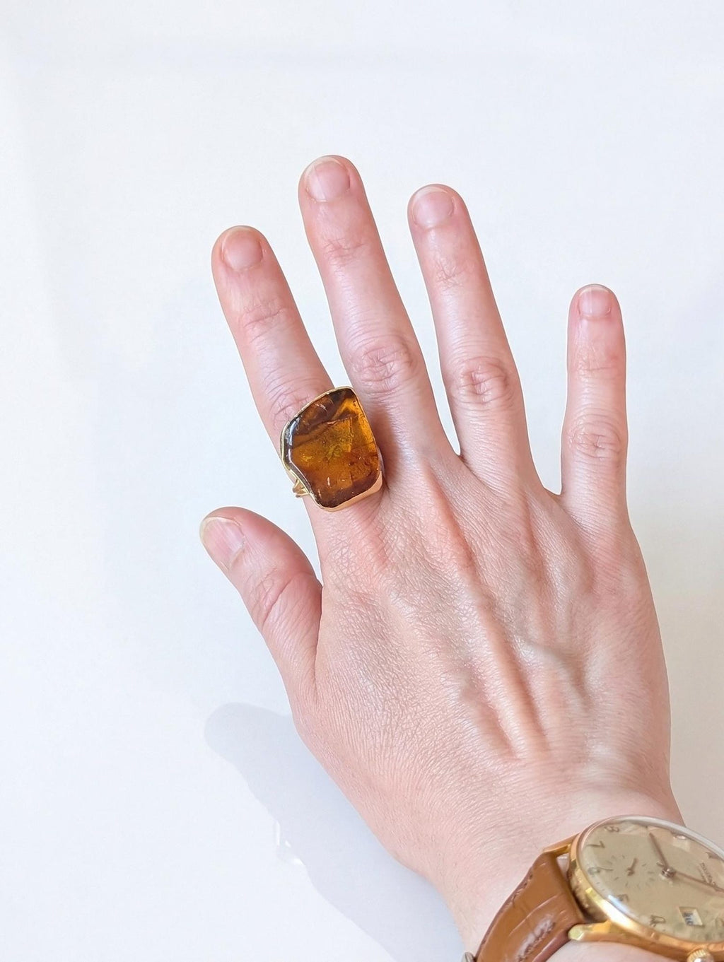 Raw Amber Ring