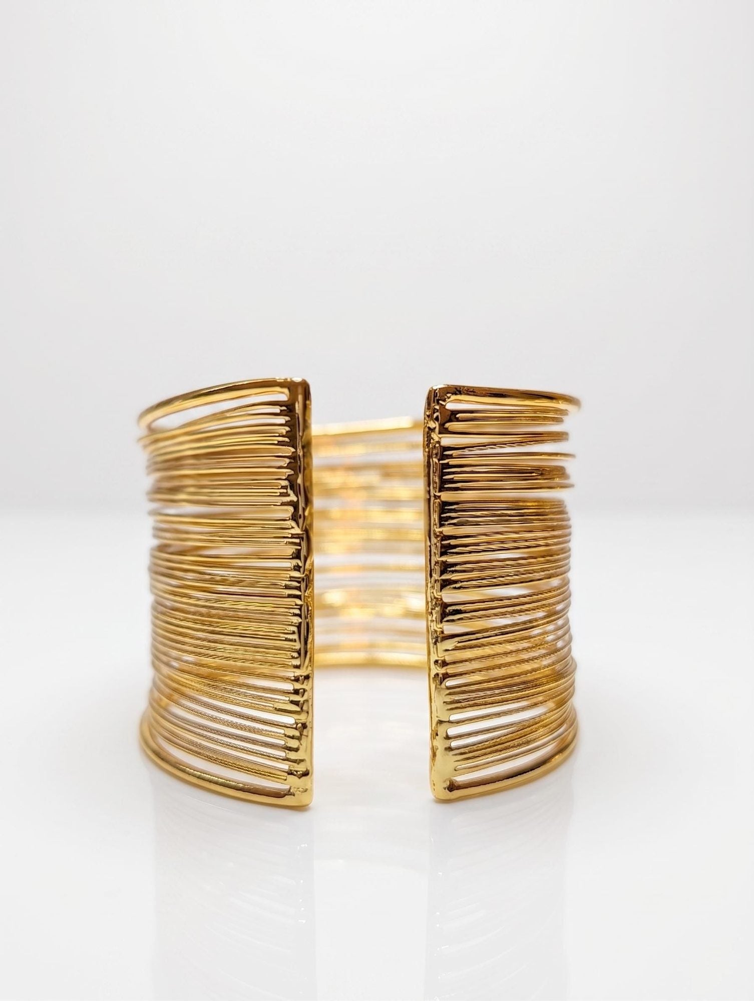 Gold Plated Wire Cuff Bracelet