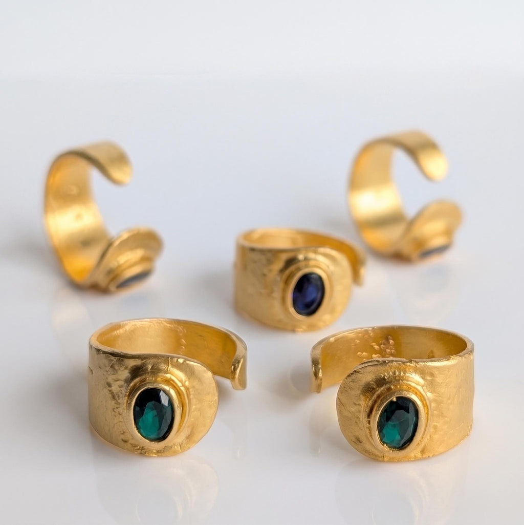 Hammered Gold Stacking Rings