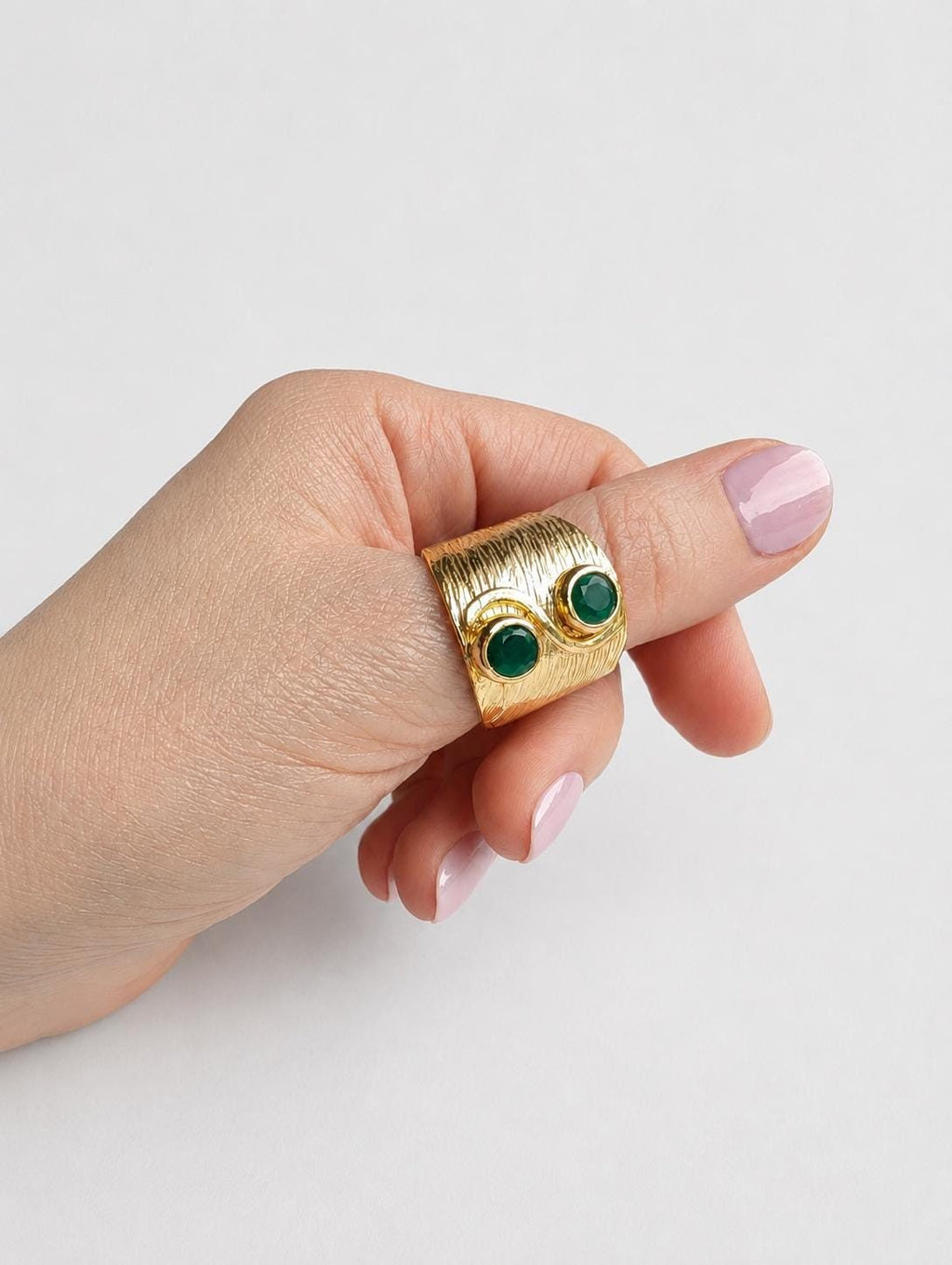 Green Zircon Statement Ring